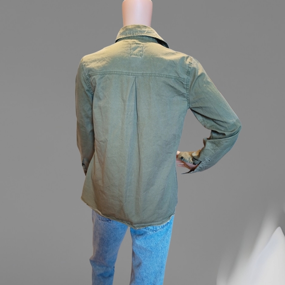 Billabong Women's Light Washed Army Green Jacket/Shirt - Picture 6 of 16